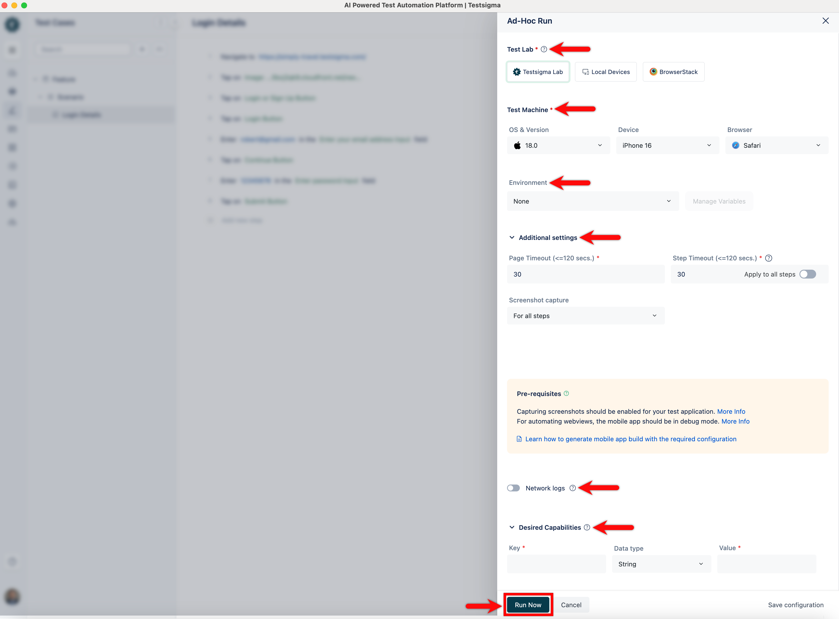 Ad-hoc screen for Mobile Web Application