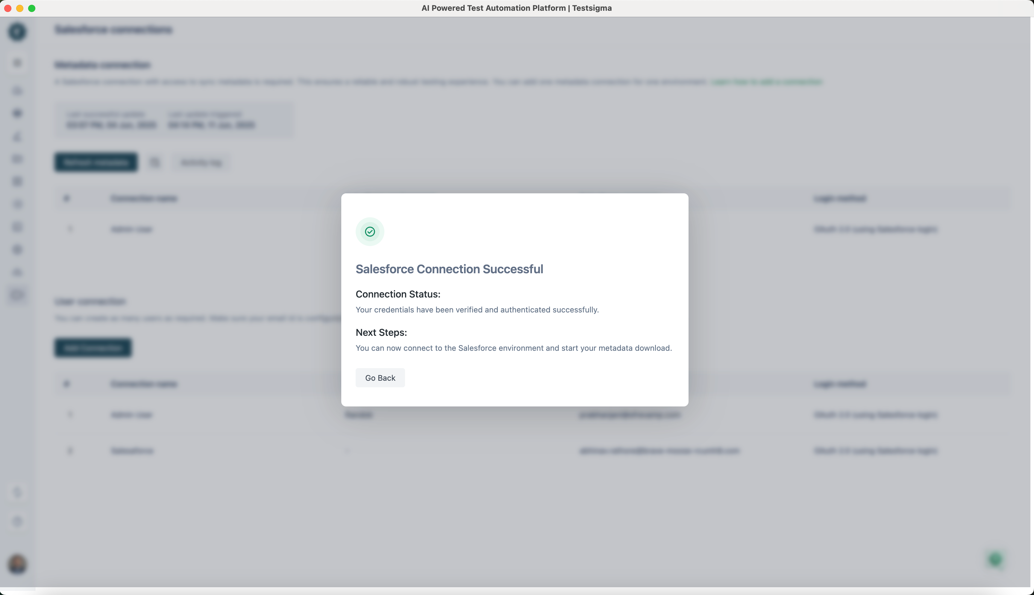 Test salesforce connection 6