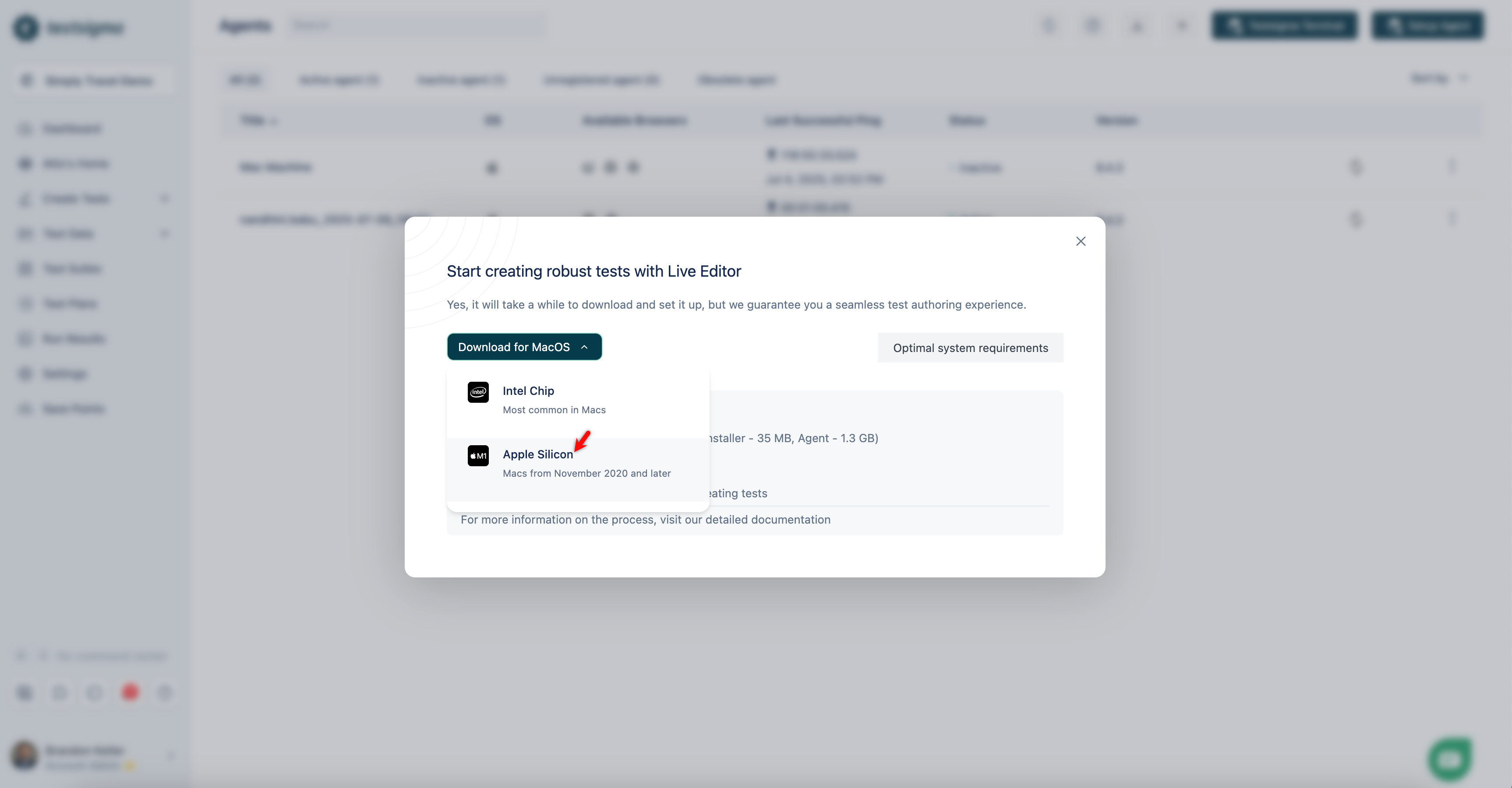 Machine configuration