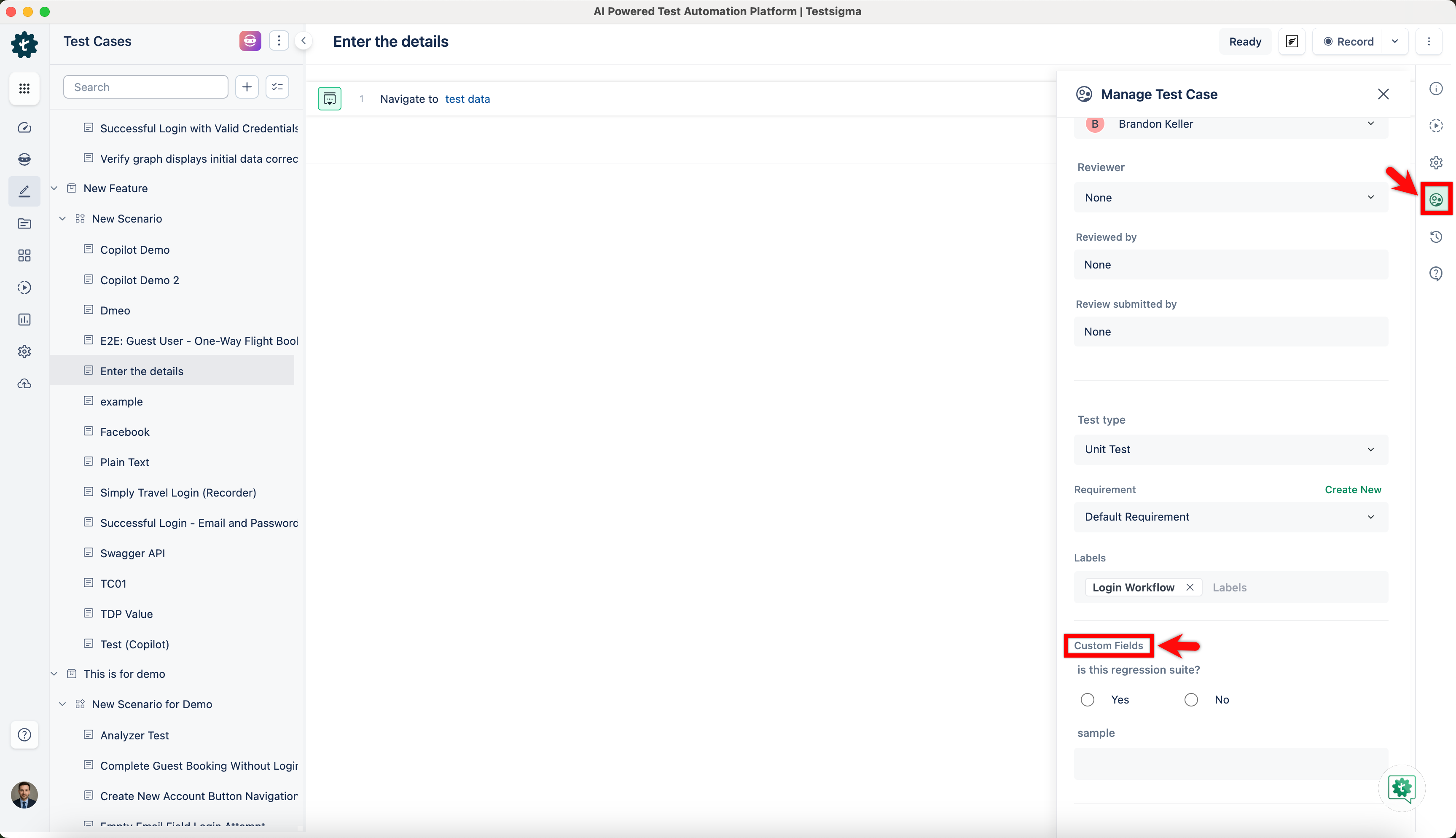 Add custom field to test case 3
