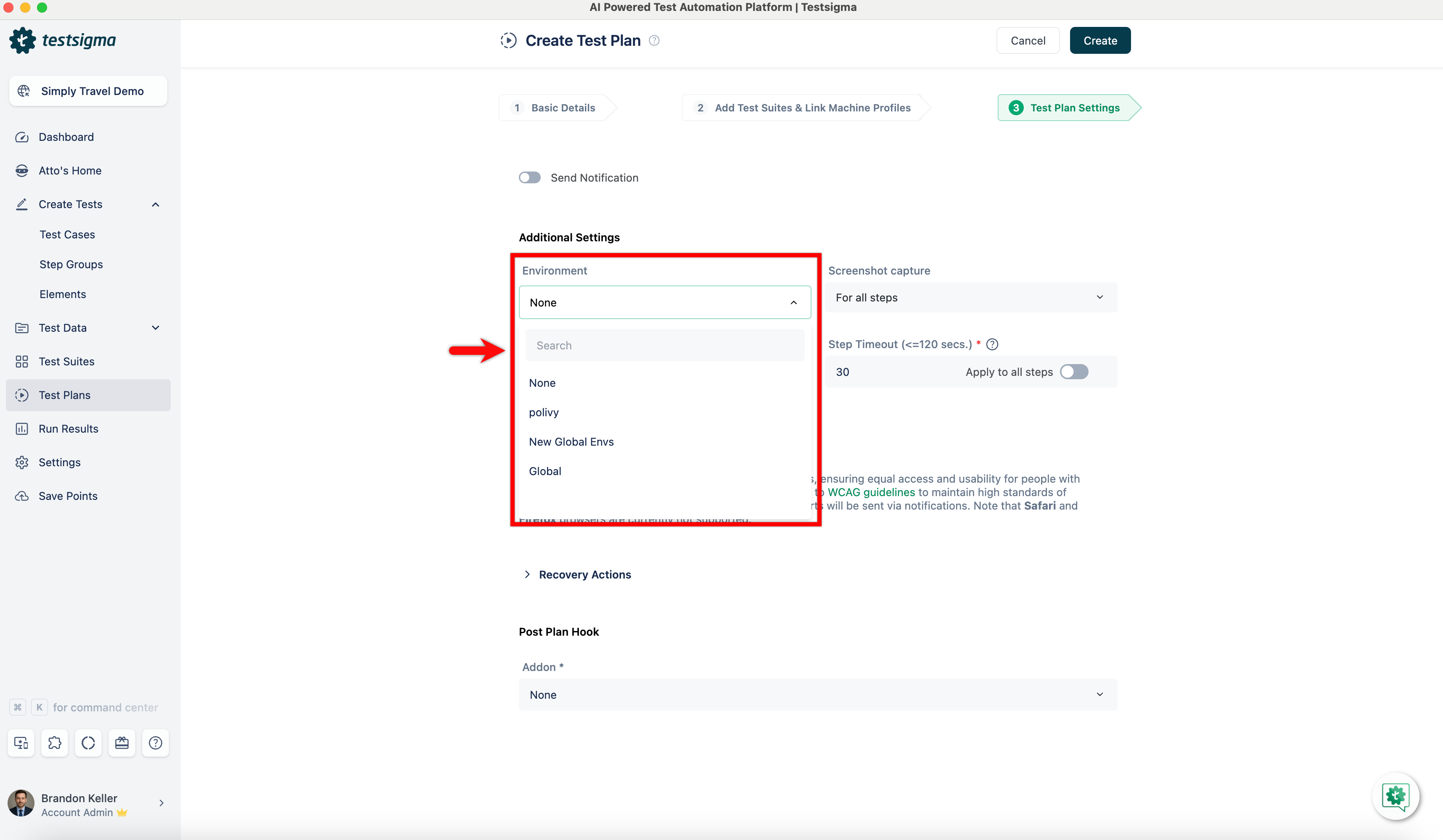 Environment in Test Plan