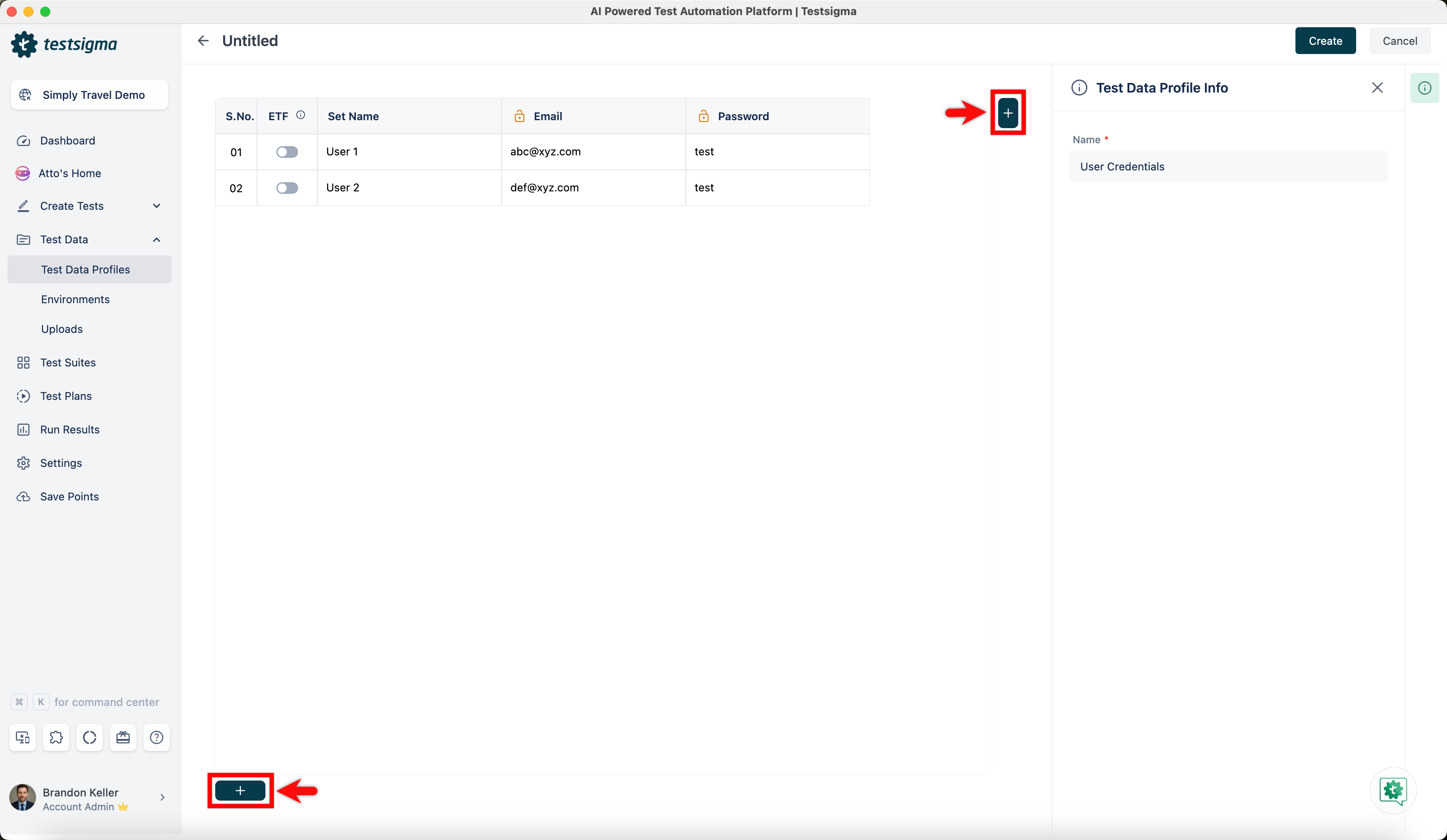 add rows and column in tdp