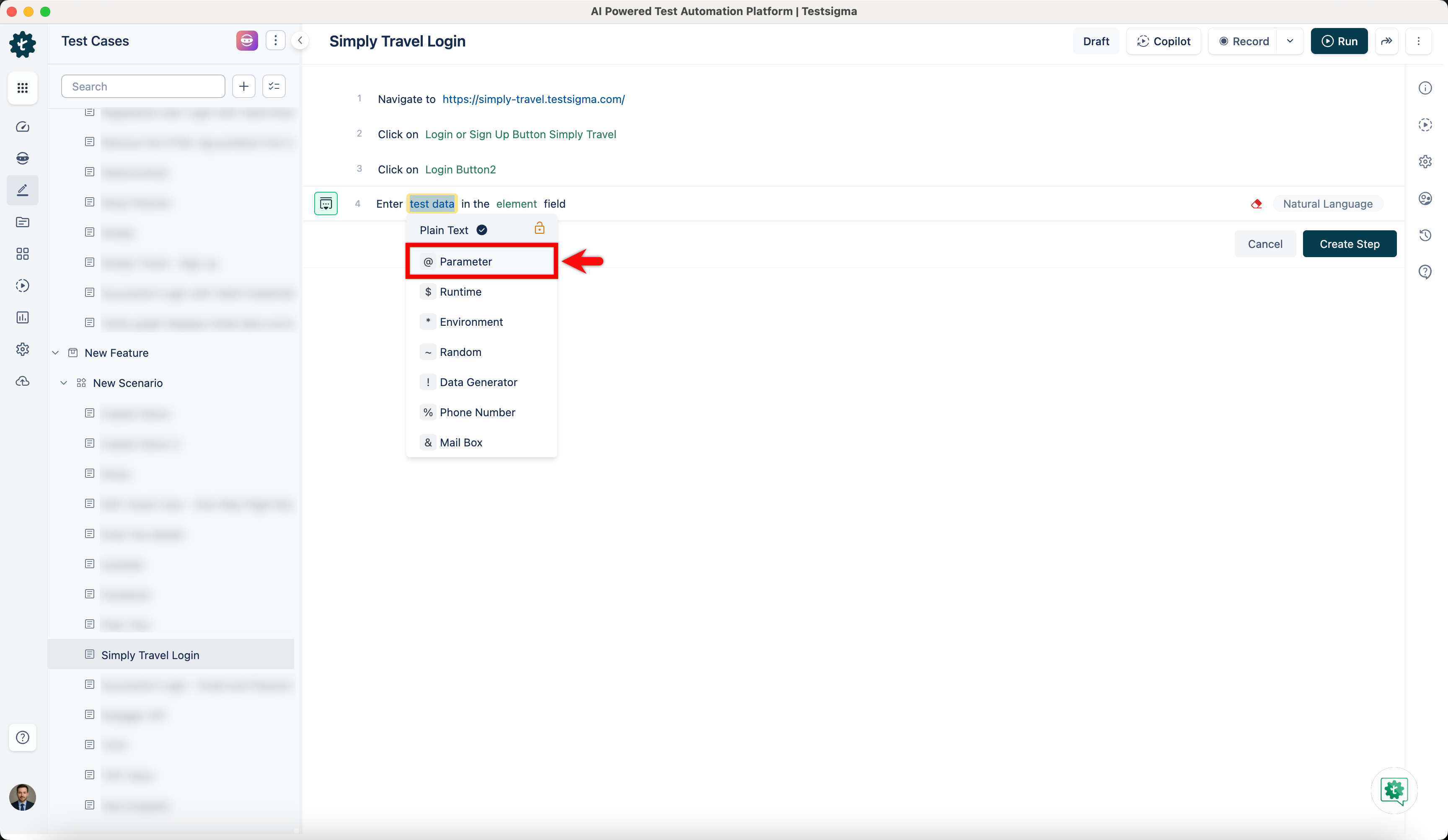 use test data placeholder