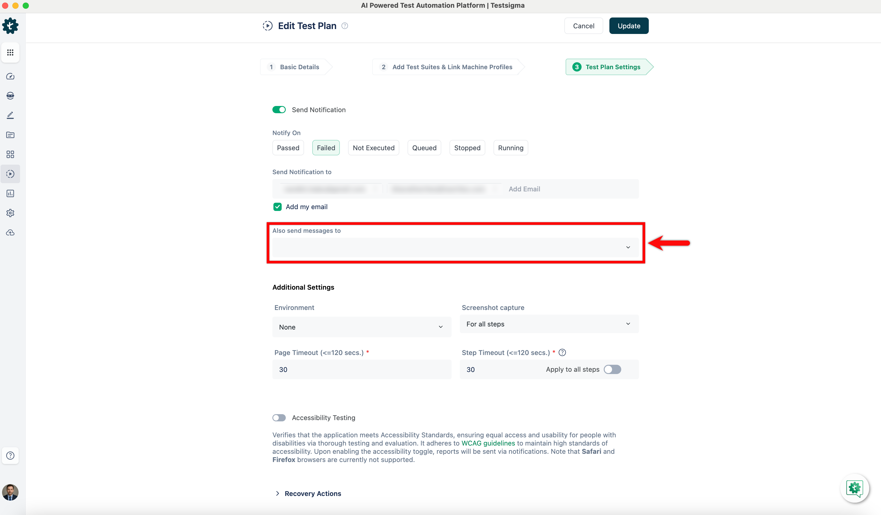 Also Send messages to