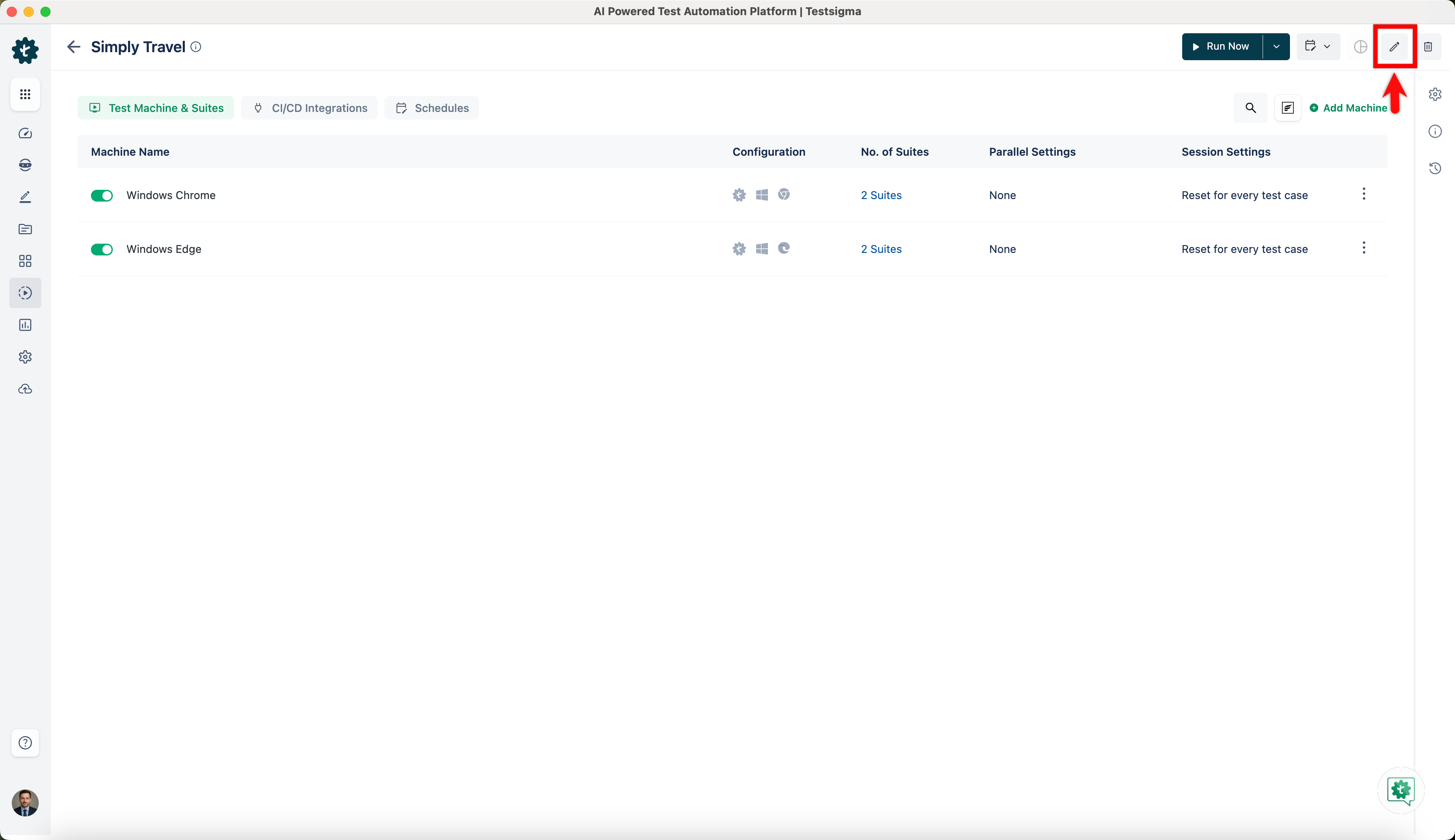 Edit Test Plan in Edit Test Plan