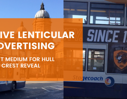 Lenticular bus advertising
