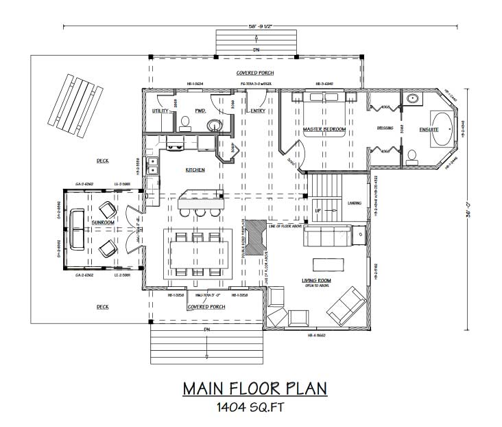 Bobcaygeon Log Home Floor Plan by 1867 Confederation