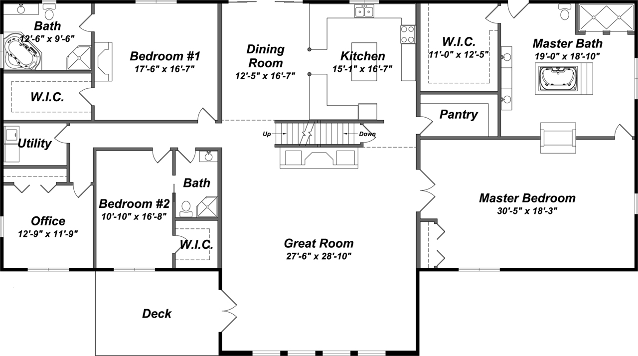 Fox Chase Log Home Floor Plan by Cedar Direct