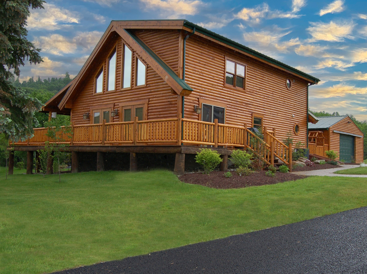 Punxsutawney Log Home Floor Plan by Cedar Direct