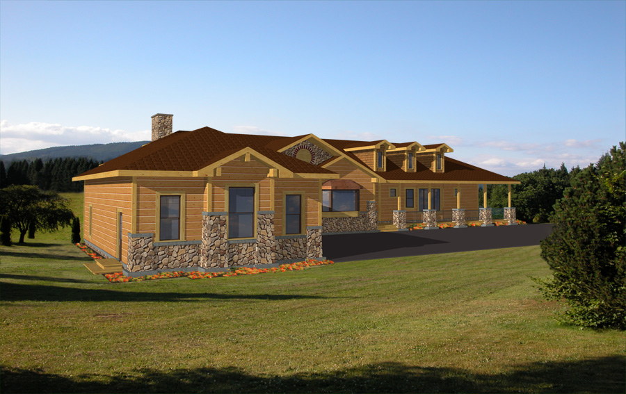 Prescott Log Home Plan by Expedition Log Homes