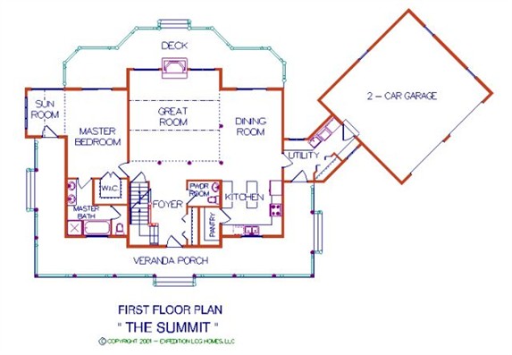 Summit Home Plan By Expedition Log Homes