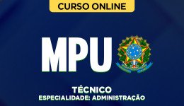 Capa Curso MPU - Técnico - Especialidade: Administração