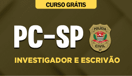 Capa Curso Grátis PC-SP - Investigador e Escrivão