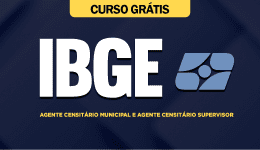 Capa Curso Grátis IBGE - Agente Censitário Municipal e Agente Censitário Supervisor