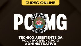Capa Curso PC-MG - Técnico Assistente da Polícia Civil - Apoio Administrativo
