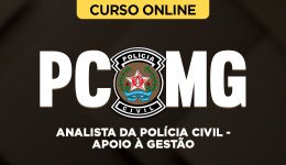 Capa Curso PC-MG - Analista da Polícia Civil - Apoio à Gestão