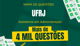 Capa Mapa de Questões Online - UFRJ - Assistente em Administração  - 4 Mil Questões