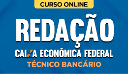 Capa Curso Completo de Redação para Caixa - Técnico Bancário Novo