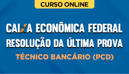 Capa Curso Resolução da Última Prova (2021) - Caixa - Técnico Bancário
