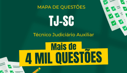 Capa Mapa de Questões Online - TJ-SC - Técnico Judiciário Auxiliar - 4 Mil Questões