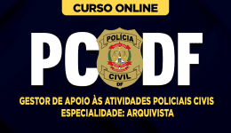 Capa Curso PC-DF - Gestor de Apoio às Atividades Policiais Civis - Especialidade: Arquivista