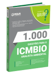 Capa Livro 1.000 Questões Gabaritadas para ICMBIO - Analista Ambiental