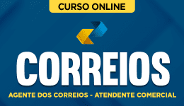 Capa Curso Correios - Agente dos Correios - Atendente Comercial