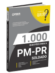Capa Livro 1.000 Questões Gabaritadas para a PM-PR - Soldado