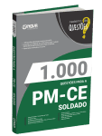 Capa Livro 1.000 Questões Gabaritadas para a PM-CE - Soldado