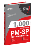 Capa Caderno 1.000 Questões Gabaritadas PM-SP - CFO - Aluno Oficial