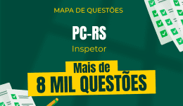Capa Mapa de Questões Online - PC-RS - Inspetor - 8 Mil Questões