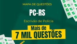 Capa Mapa de Questões Online - PC-RS - Escrivão de Polícia - 7 Mil Questões