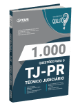 Capa Livro 1.000 Questões Gabaritadas TJ-PR - Técnico Judiciário