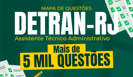 Capa Mapa de Questões Online - Detran-RJ - Assistente Técnico Administrativo - 5 Mil Questões