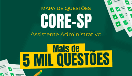 Capa Mapa de Questões Online - CORE-SP - Assistente Administrativo - 5 Mil Questões