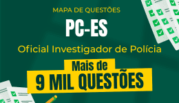 Capa Mapa de Questões Online - PC-ES - Oficial Investigador de Polícia - 9 Mil Questões