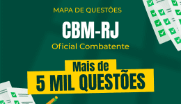 Capa Mapa de Questões Online - CBM-RJ - Oficial Combatente - Cadete - 5 Mil Questões