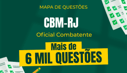 Capa Mapa de Questões Online - CBM-RJ - Oficial Combatente - Cadete - 6 Mil Questões
