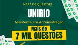 Capa Mapa de Questões Online - UniRio - Assistente em Administração - 7 Mil Questões