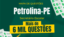 Capa Mapa de Questões Online - Pref. Petrolina-PE - Secretário Escolar - 6 Mil Questões