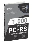 Capa Livro 1000 Questões Gabaritadas para a PC-RS - Escrivão e Inspetor