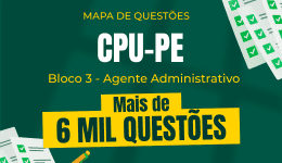 Capa Mapa de Questões Online - CPU Pernambuco - Bloco 3 - Agente Administrativo - 6 Mil Questões