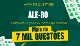Capa Mapa de Questões Online - ALE-RO - Assistente Legislativo - Sem Especialidade - 7 Mil Questões