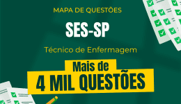Capa Mapa de Questões Online - SES-SP - Técnico de Enfermagem - 4 Mil Questões
