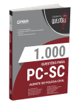 Capa Livro 1000 Questões Gabaritadas para PC-SC - Agente de Polícia Civil