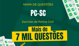 Capa Mapa de Questões Online - PC-SC - Escrivão de Polícia Civil - 7 Mil Questões