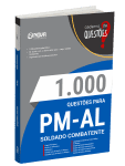 Capa Livro 1000 Questões Gabaritadas para PM-AL - Soldado Combatente