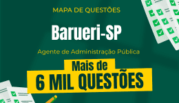 Capa Mapa de Questões Online - Pref. Barueri-SP - Agente de Administração Pública - 6 Mil Questões