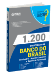 Capa Livro 1.200 Questões Gabaritadas para o Banco do Brasil 2026 - Escriturário - Agente Comercial e Agente de Tecnologia