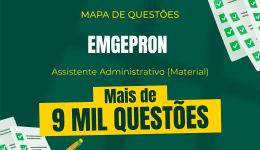 Capa Mapa de Questões Online - EMGEPRON - Técnico de Projetos Navais - Assistente Administrativo (Material) - 9 Mil Questões